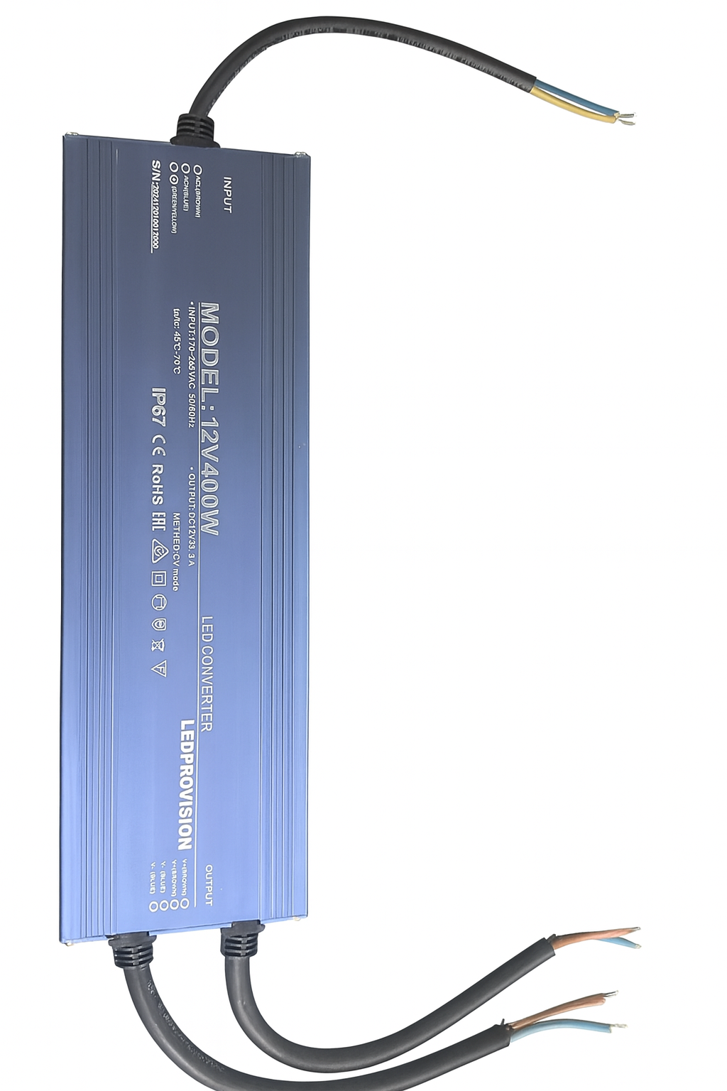 Transformateur led étanche 400w 12v ip 67